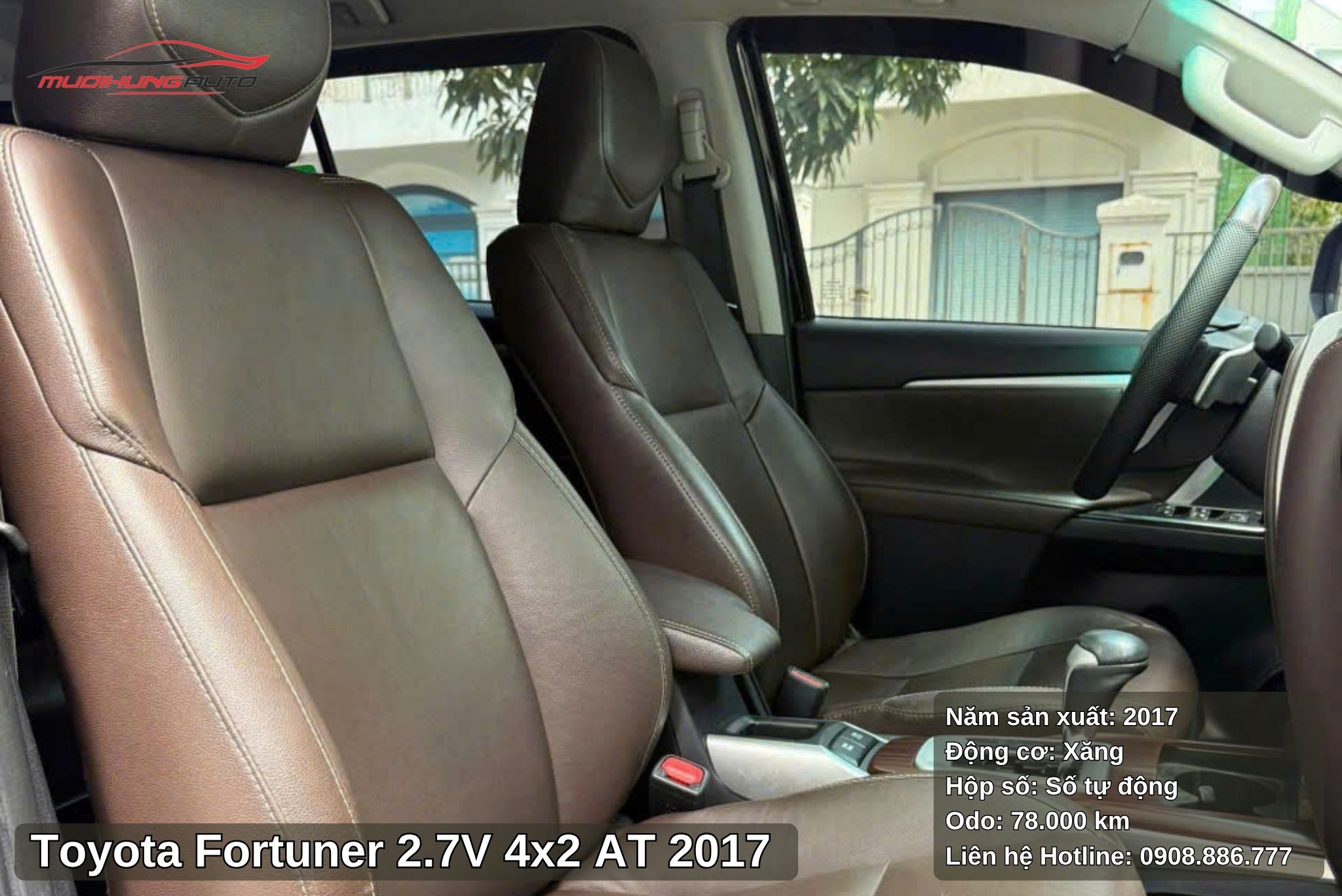 Toyota Fortuner 2.7V 4x2 AT 2017 sở hữu hệ thống ghế da cao cấp