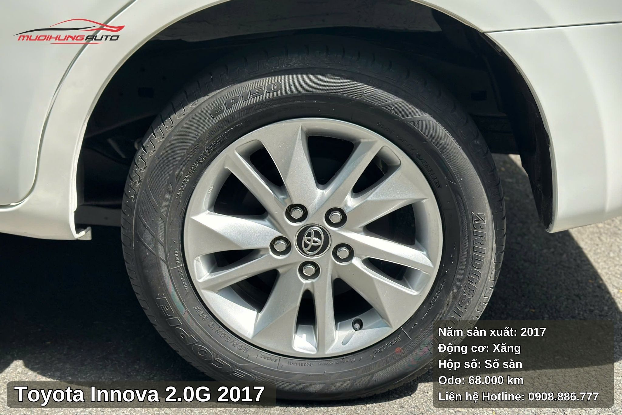 Toyota Innova 2.0G 2017 sở hữu bộ mâm đúc thể thao