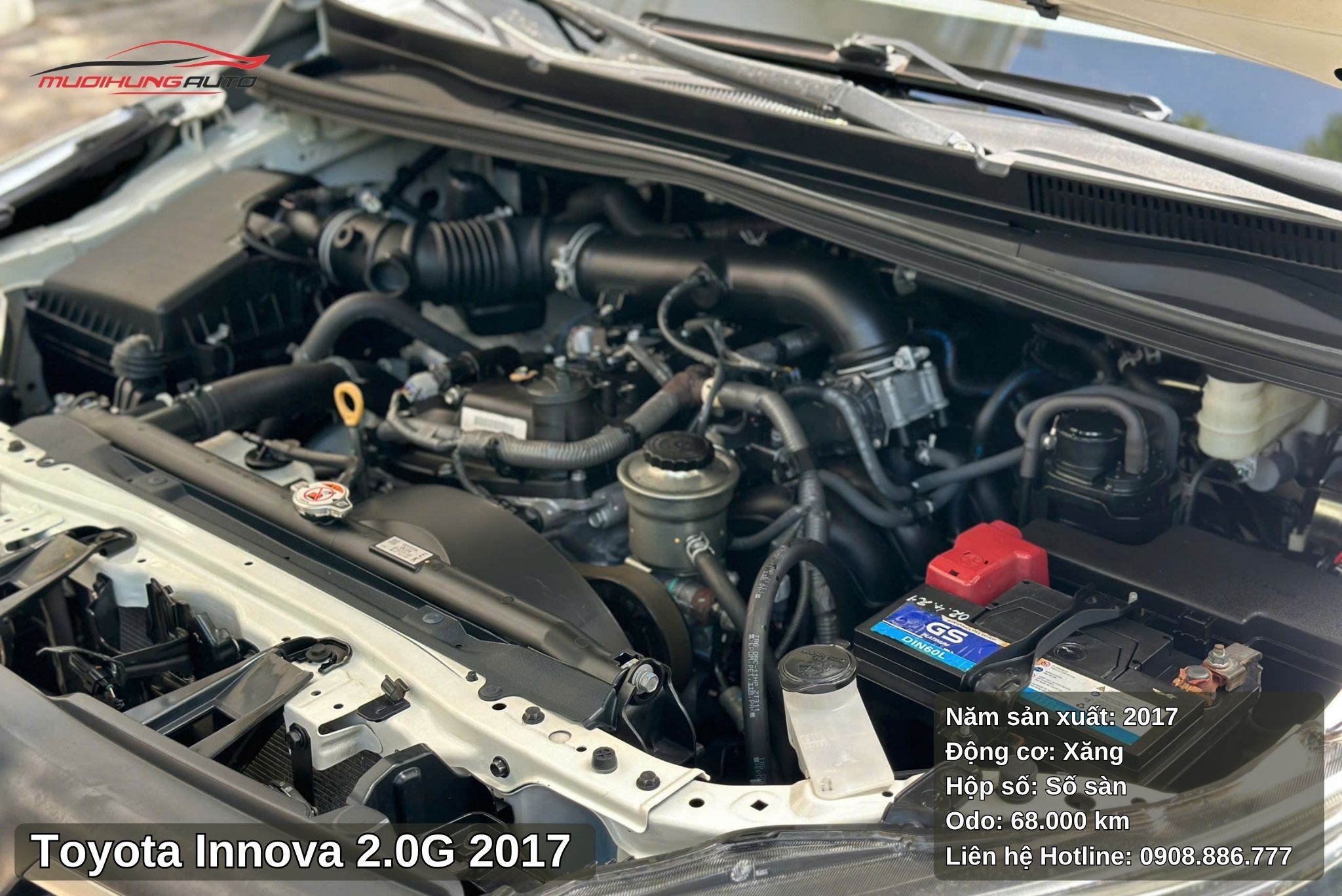 Toyota Innova 2.0G 2017 sử dụng động cơ xăng 2.0L