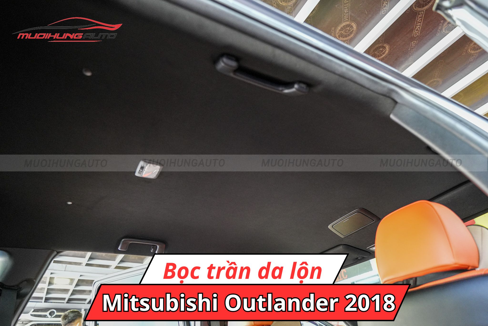 Trần da lộn ô tô Mitsubishi Outlander 2018