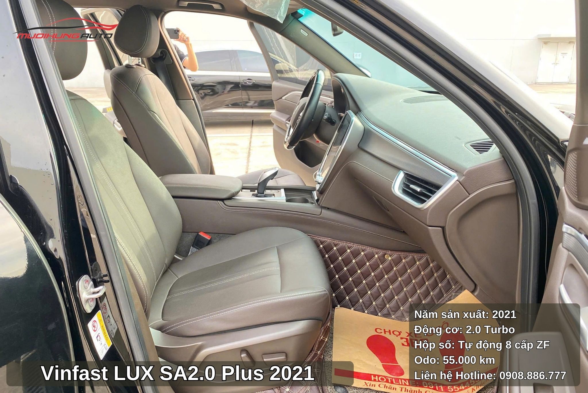 Vinfast LUX SA2.0 Plus 2021 được trang bị ghế da cao cấp chỉnh điện