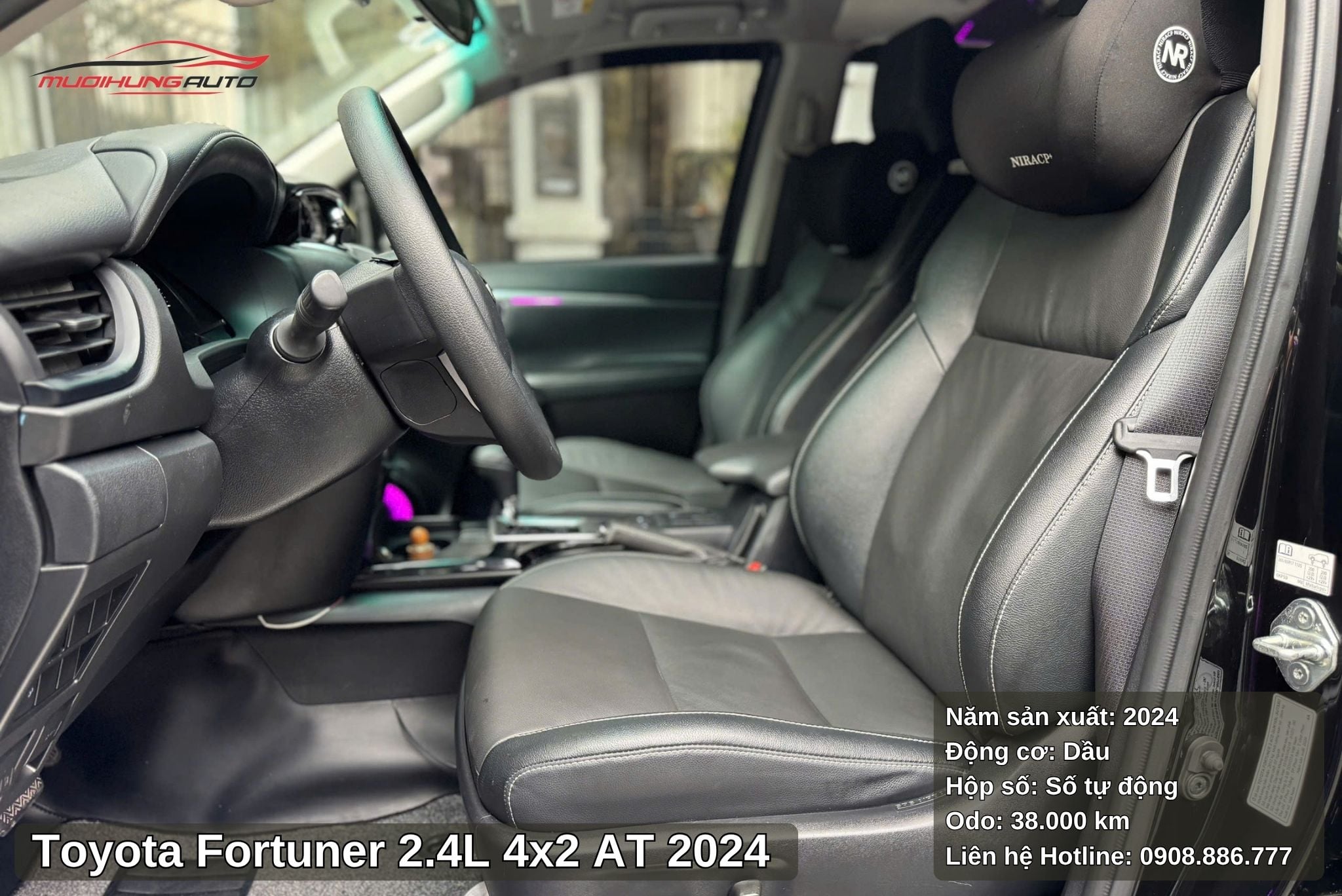 Toyota Fortuner 2.4L 4x2 AT 2024 được trang bị ghế da chỉnh điện cao cấp