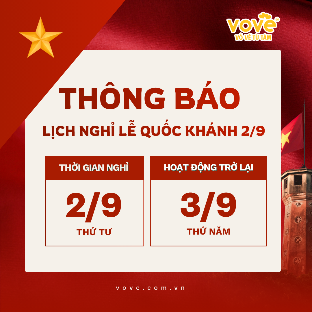 🎉 THÔNG BÁO LỊCH NGHỈ LỄ QUỐC KHÁNH 2/9/2026 🎉