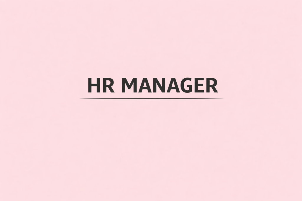 HR MANAGER