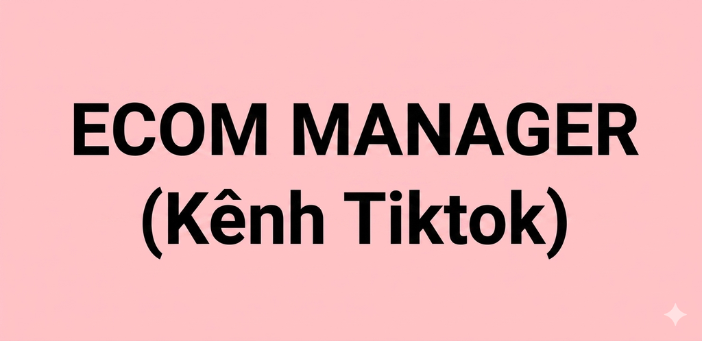 ECOM MANAGER (kênh Tiktok)