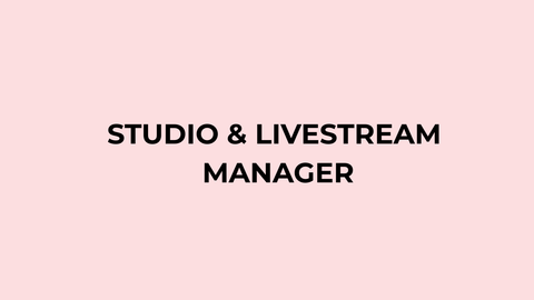 STUDIO & LIVESTREAM MANAGER