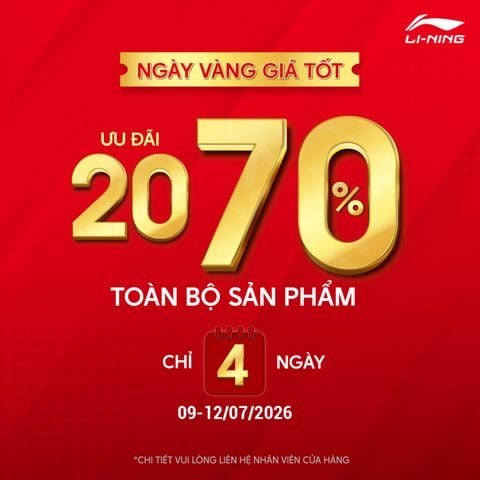🔥 SALE UP TO 70% TOÀN BỘ SẢN PHẨM | LI-NING 