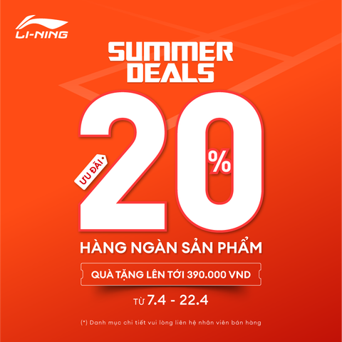 🔥 SUMMER DEALS: GIẢM 20% + TẶNG QUÀ TỚI 390K 🔥