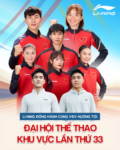 ĐƯỜNG ĐUA RỰC LỬA: LI-NING ĐỒNG HÀNH CÙNG CÁC VĐV QUYẾT TÂM SĂN VÀNG TẠI SEA GAMES 33