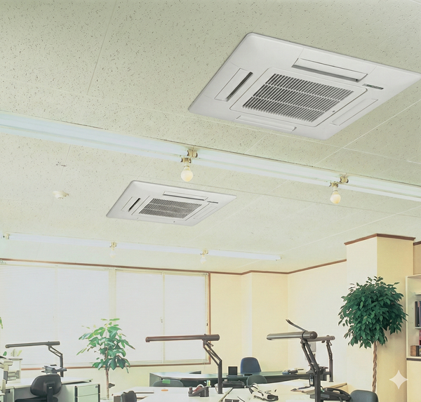 điều hòa âm trần casset mitsubishi heavy 18000btu phù hợp lắp đặt trong nhiều không gian