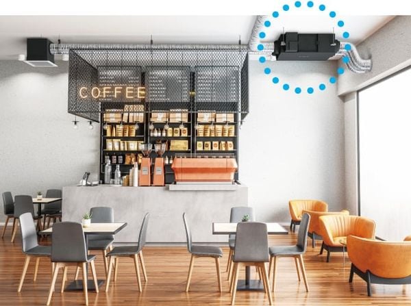 máy thông gió daikin trong không gian lắp đặt