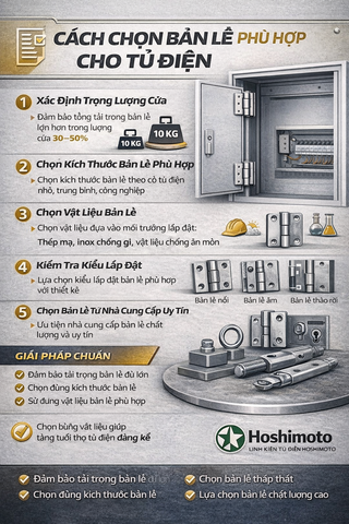 Cách Chọn Bản Lề Phù Hợp Cho Tủ Điện Công Nghiệp