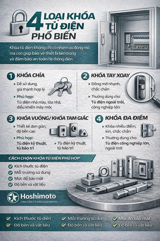 Các Loại Khóa Tủ Điện Phổ Biến Và Cách Chọn Đúng Cho Từng Ứng Dụng