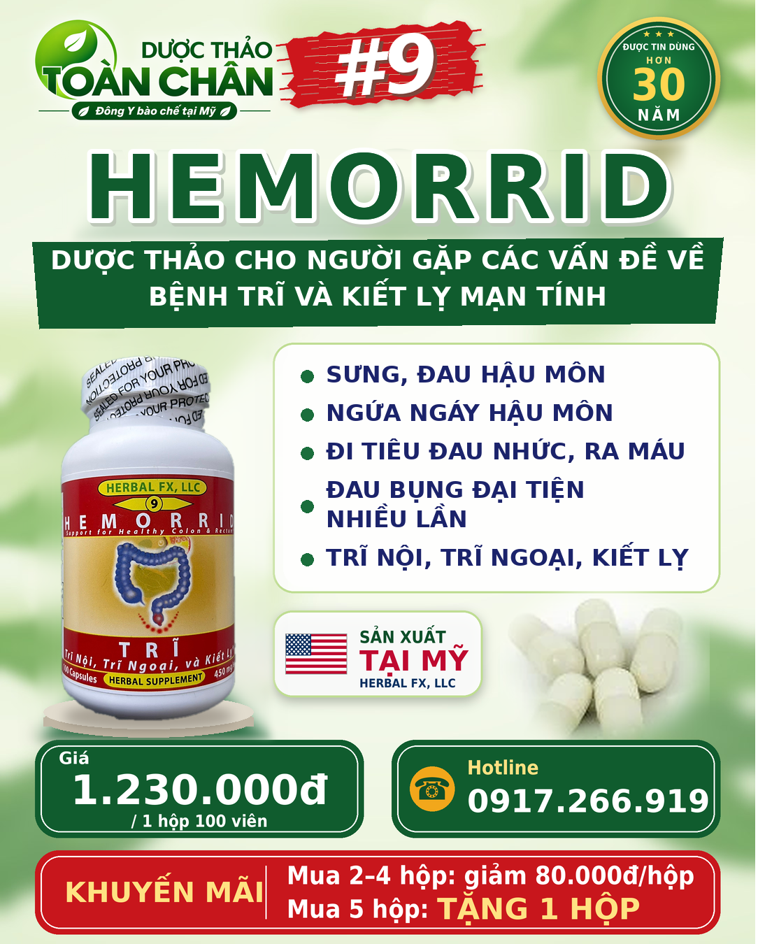 HEMORRID &ndash; Dược Thảo To&agrave;n Ch&acirc;n #9