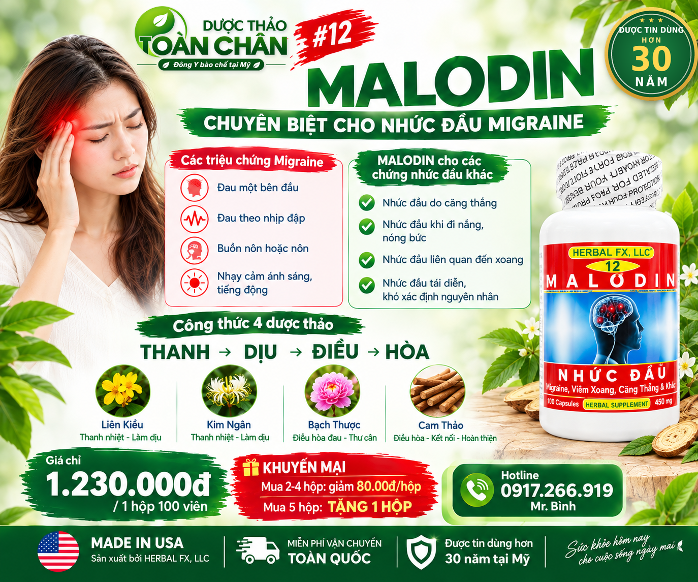 Công Dụng MALODIN - DƯỢC THẢO TOÀN CHÂN #12