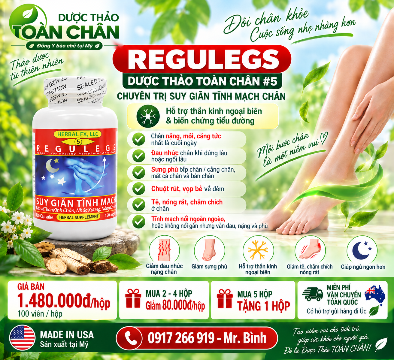 Khuyến mãi Dược Thảo Toàn Chân REGULEGS