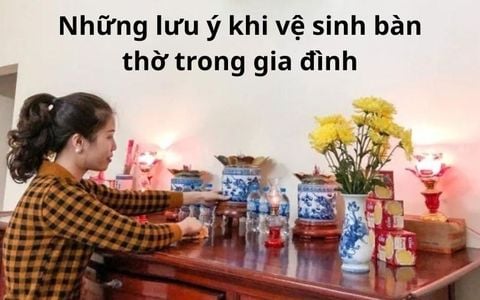 Những lưu ý khi vệ sinh bàn thờ trong gia đình