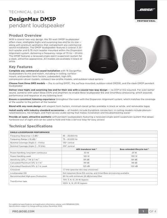 DesignMax DM3P Datasheet