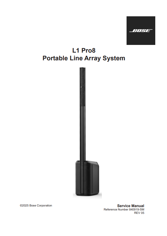 Bose L1 Pro8 Datasheet