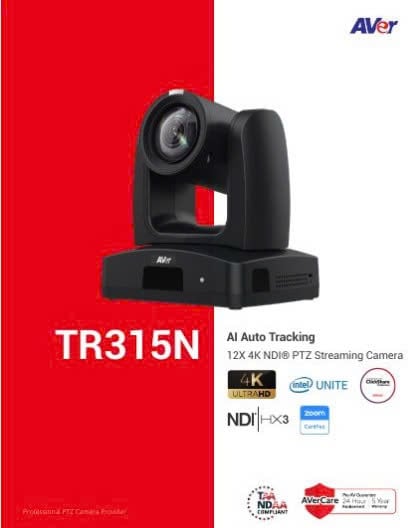 Camera AVer TR315N Datasheet