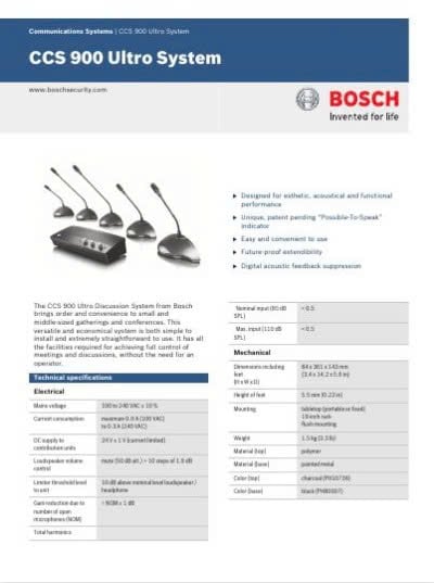 CCS900 Datasheet