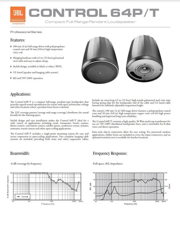 Control 64P/T Datasheet