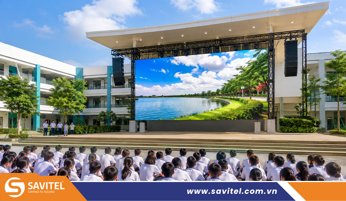 Giải Pháp Màn Hình LED Outdoor (Ngoài Trời)&nbsp;Và Hệ Thống Âm Thanh Sân Khấu, Âm Thanh Thông Báo Cho Trường Học