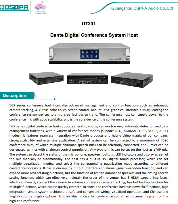 DSPPA D7201 Datasheet