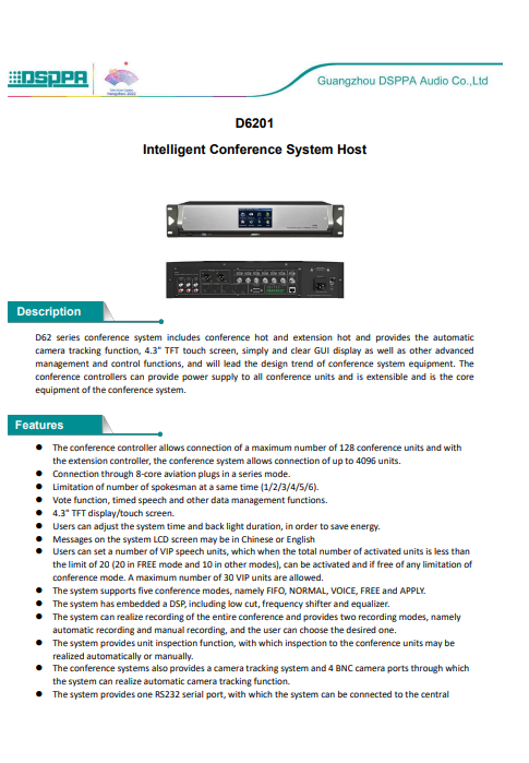 DSPPA D6201 Datasheet
