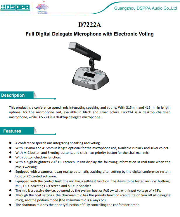 DSPPA D7222A Datasheet