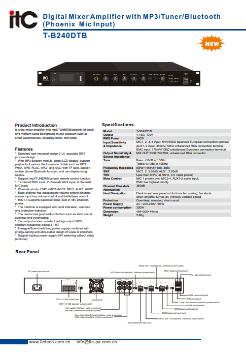 ITC T-B240DTB Datasheet