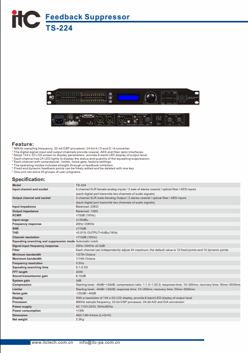 ITC TS-224 Datasheet