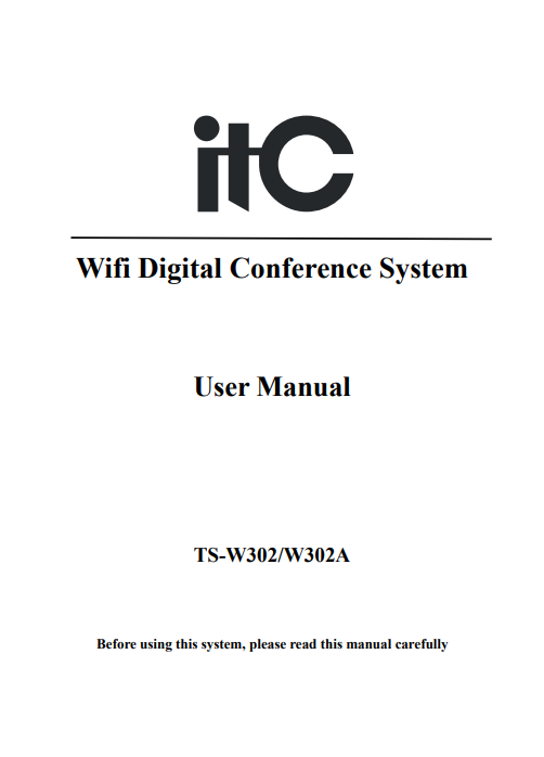 ITC TS-W302/TS-W302A Datasheet