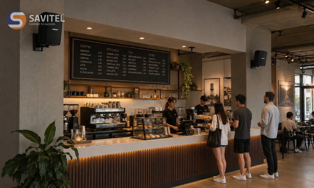 Khu quầy bar, quầy order