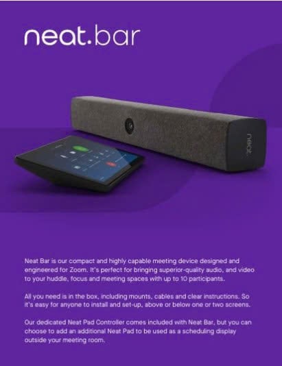 Neat Bar BYOD Datasheet