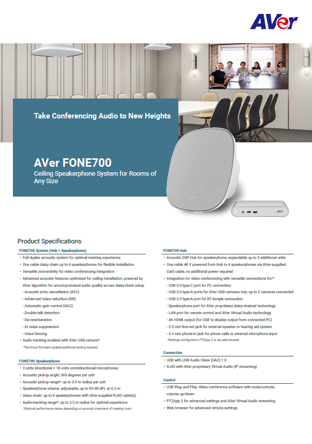 AVer FONE700 Brochure