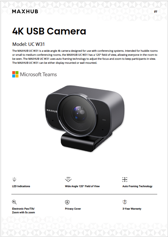 Maxhub UC W31 Datasheet
