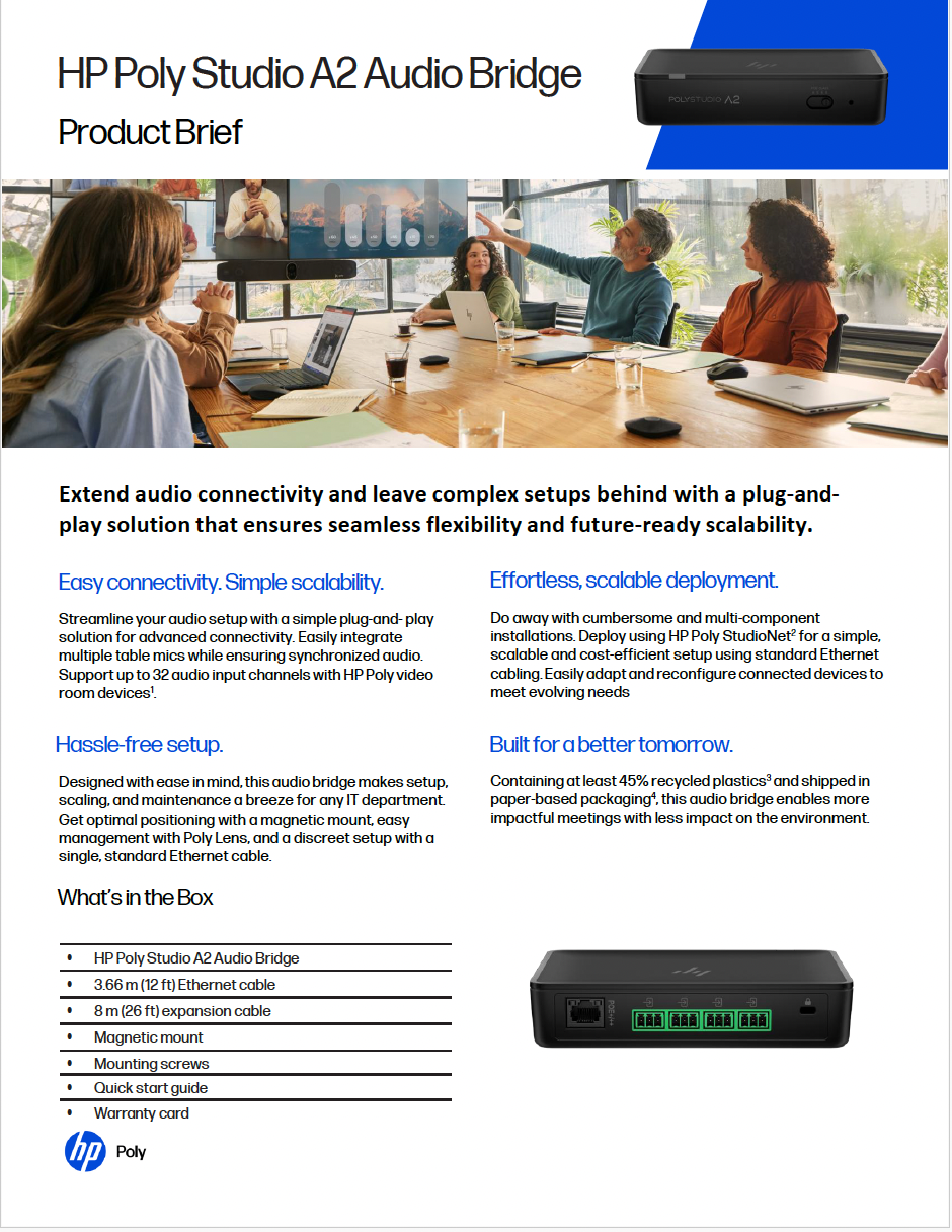 Poly Studio A2 Bridge Brochure