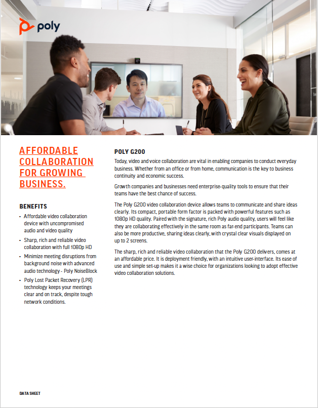 Polycom G200 Datasheet