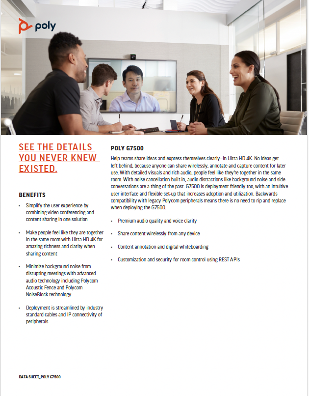 Poly G7500 Datasheet