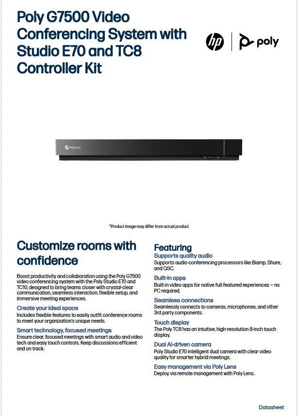 Poly G7500 With E70 and TC8