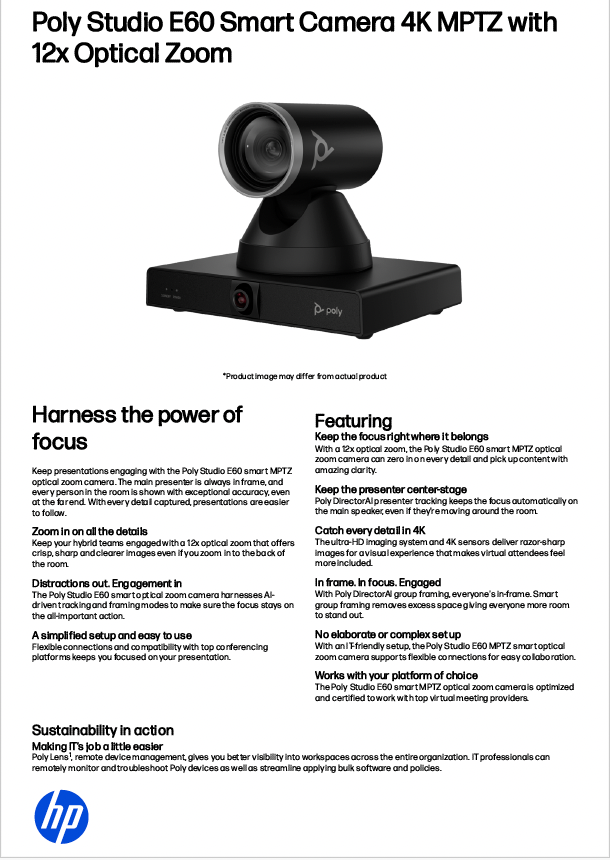 Poly Studio E60 Datasheet