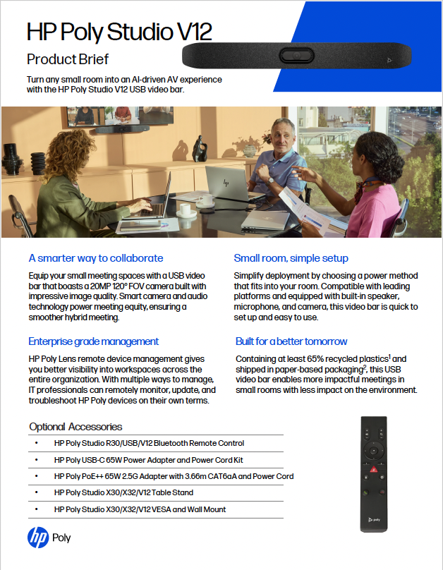 Poly Studio V12 Product Brief