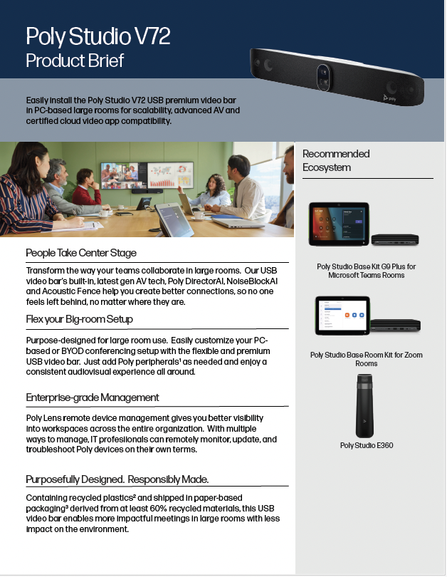 Polycom Studio V72 Product Brief