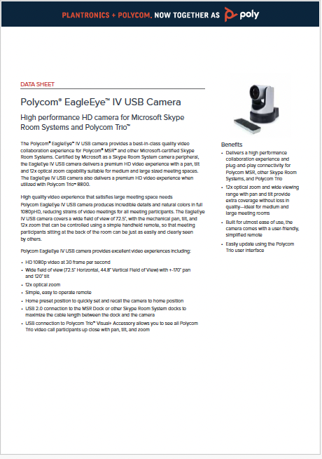 Poly EagleEye IV USB Datasheet