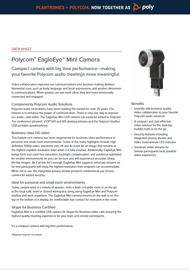 Poly EagleEye Mini Datasheet