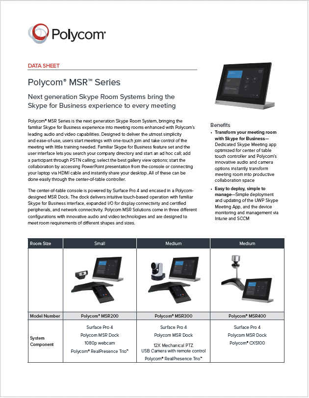 Polycom MRS400 Datasheet