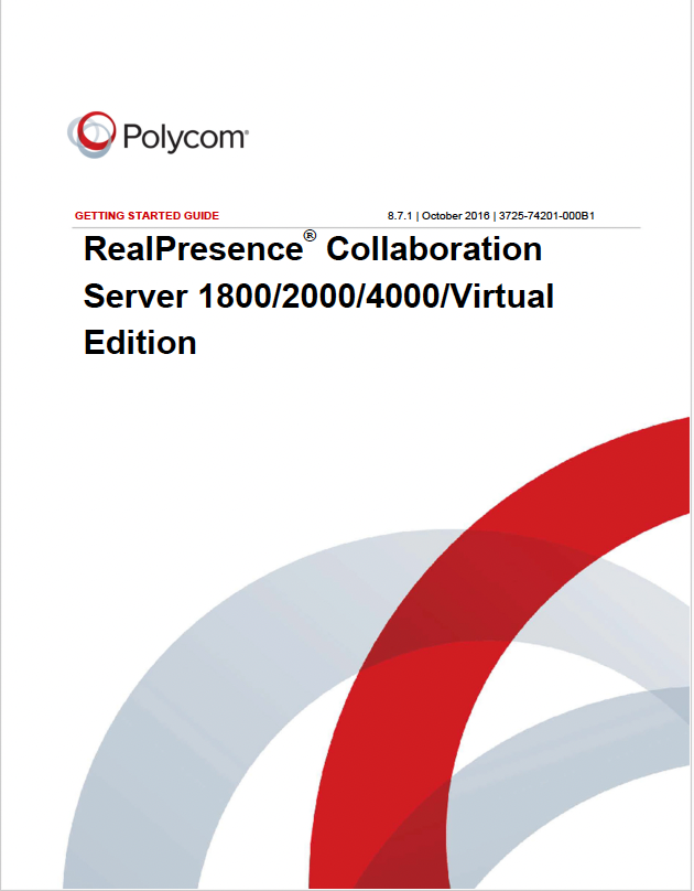 Polycom RMX 1800 Getting Started Guide