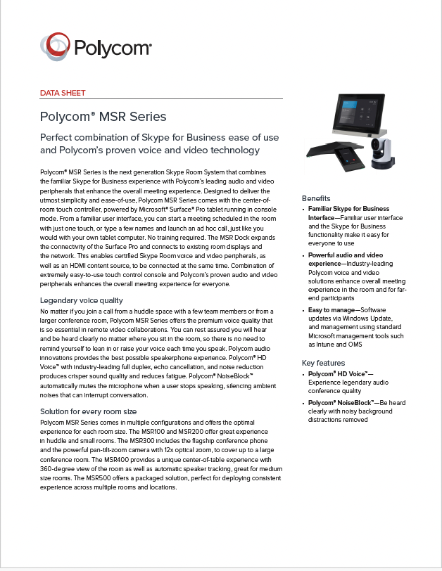 Polycom MRS Series Datasheet