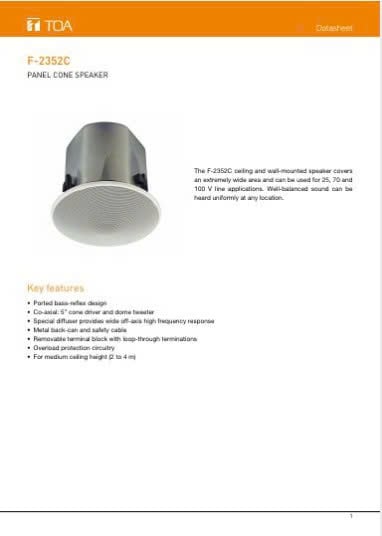 TOA F 2352C Datasheet